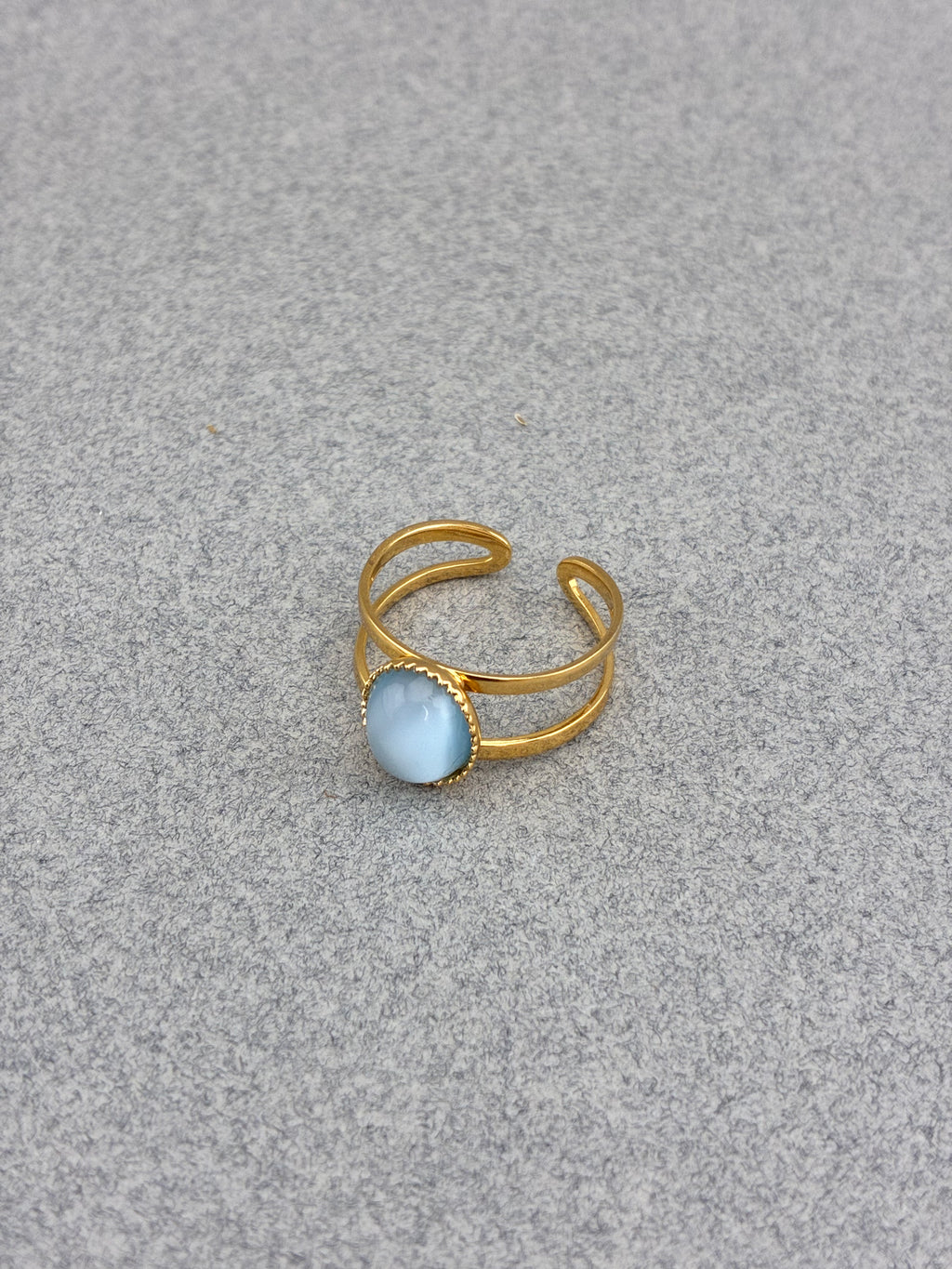 BAGUE Double Bleue