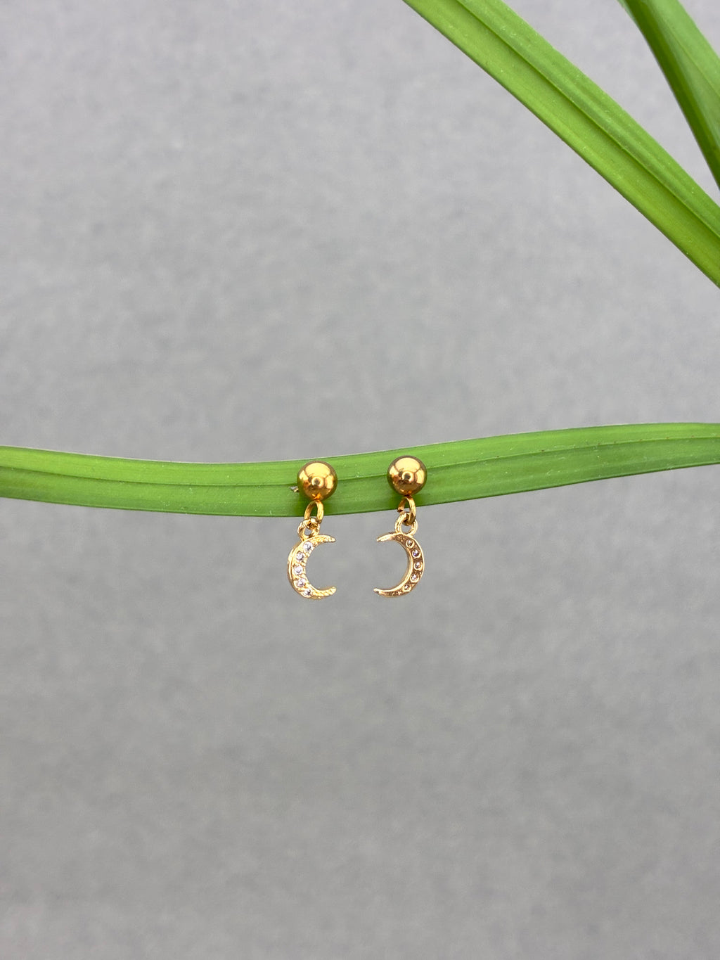 BOUCLES D'OREILLES Lunes Strass