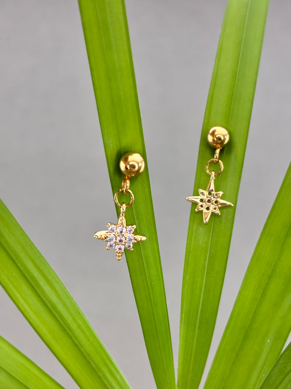 BOUCLES D'OREILLES Etoiles Strass